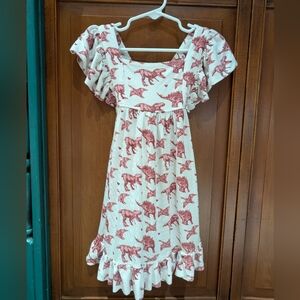 Kate Quinn Dino Hearts Flutter Crossback Dress 3T